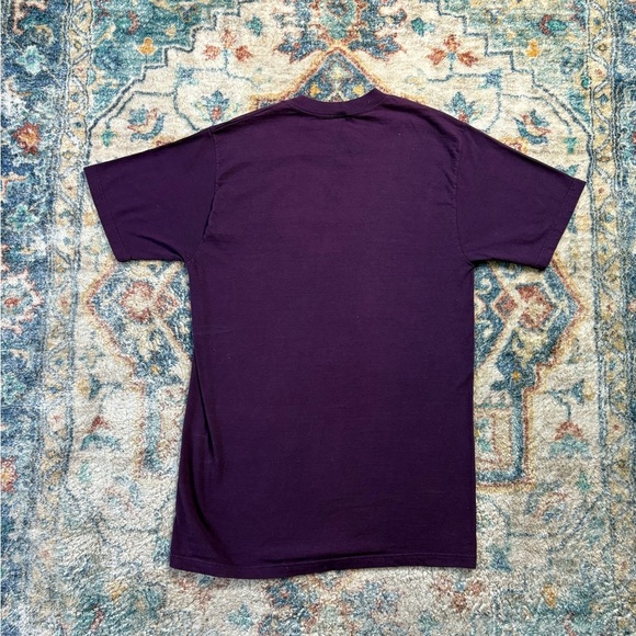 Vintage Russell Athletic Purple Blank T-shirt Medium - Picture 2 of 3